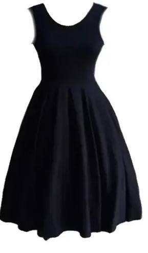 Imagem de Vestido Godê Regata Preto godê rodado