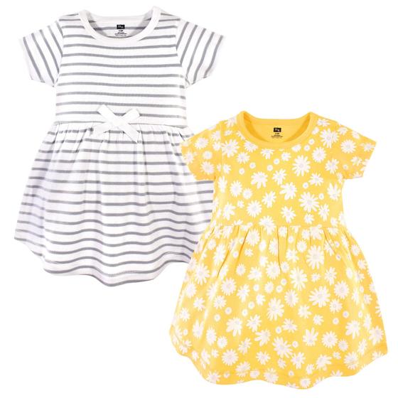 Imagem de Vestido Hudson Baby Girl de algodão amarelo Daisy 3-6 meses