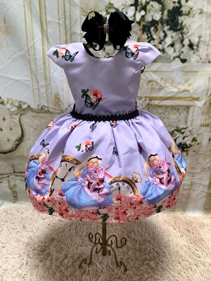 Imagem de Vestido infantil Alice no país das maravilhas