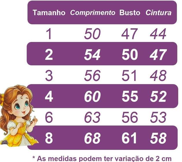 Imagem de Vestido Infantil Bela e a Fera Baby 3D Super Luxo festa RO1402CL