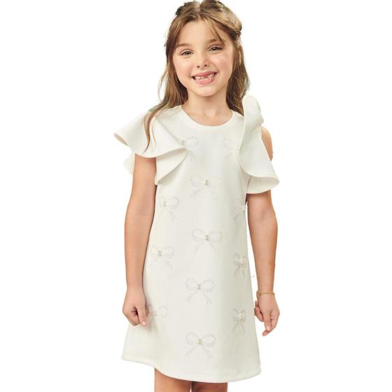 Imagem de Vestido Infantil Branco com Brilho 69910 Infanti .ale.