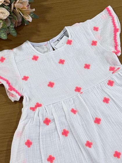 Imagem de Vestido Infantil Catavento Verão Florzinhas Neon