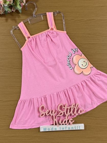 Imagem de Vestido Infantil Cinti Verão Rosa Florzinha Alegria