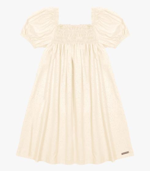 Imagem de Vestido Infantil Com Glitter Trick Nick Bege