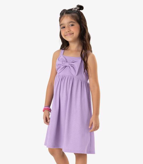 Imagem de Vestido Infantil Com Laço Rovi Kids Roxo