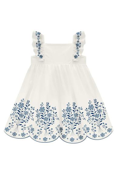 Imagem de Vestido Infantil Cotton Off White Milon