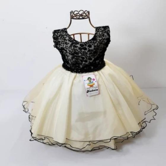 Imagem de Vestido infantil de festa luxo preto com brilho (tam 1 ao 3) cod.000127