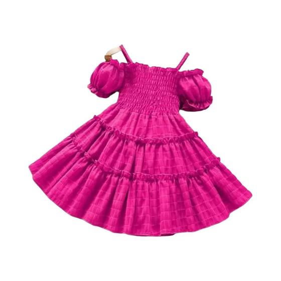 Imagem de Vestido Infantil de Princesa com Babado - Ideal para Festas e Verão