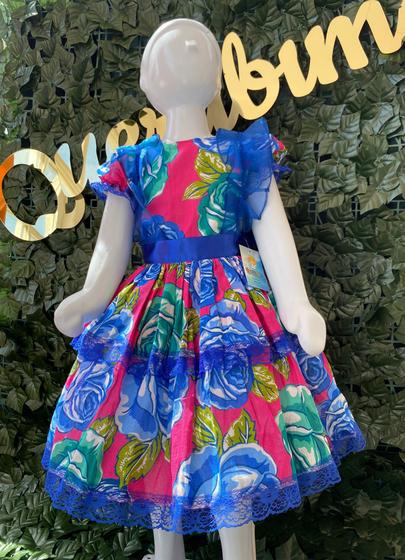 Imagem de Vestido Infantil de quadrilha Maria Bonita, mini chapéu e saiote -  MB0006