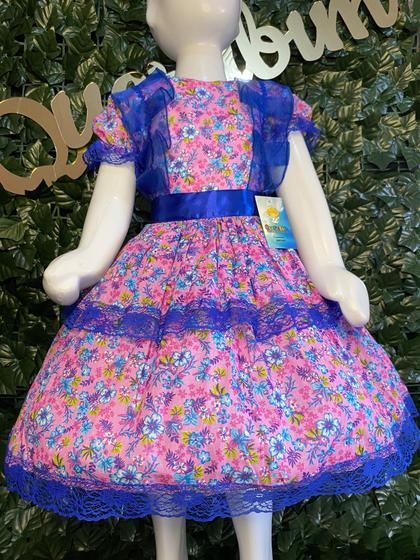 Imagem de Vestido Infantil de quadrilha Maria Bonita, mini chapéu e saiote -  MB0015