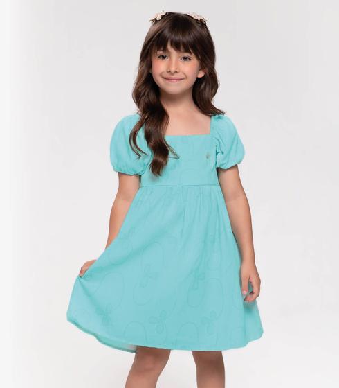 Imagem de Vestido Infantil Em Linho Trick Nick Azul