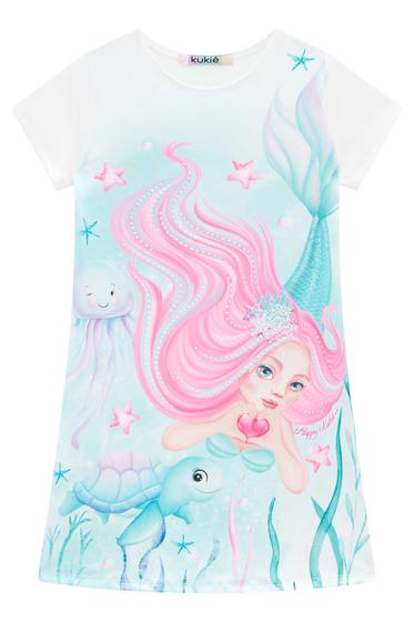 Imagem de Vestido Infantil em Neo Fresh Estampa Sereia - Kukiê