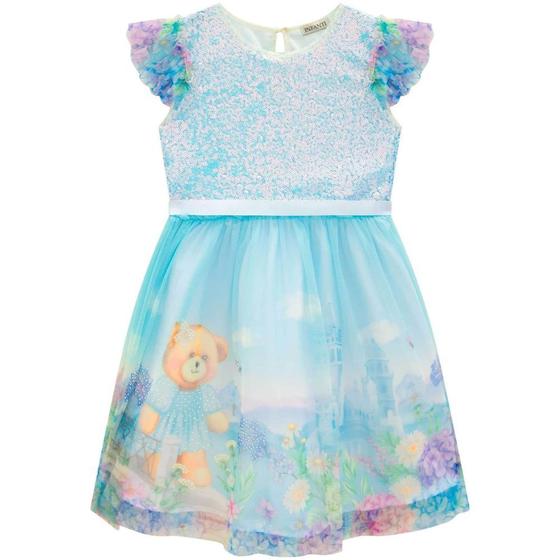 Imagem de Vestido Infantil em Paetê Ursinho e Tule Infanti