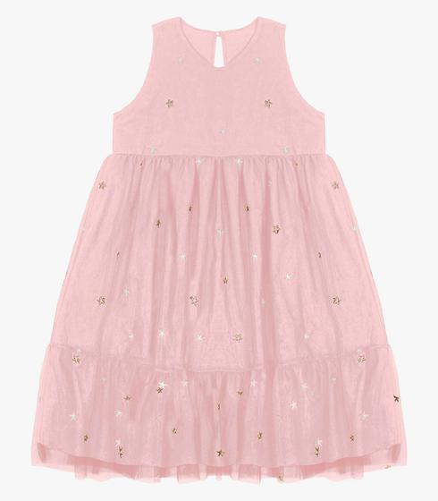 Imagem de Vestido Infantil Em Tule Bordado Trick Nick Rosa