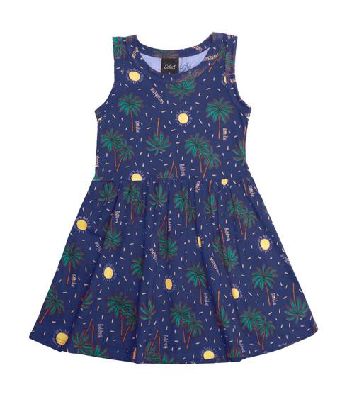 Imagem de Vestido Infantil Estampado Rovitex Kids Azul