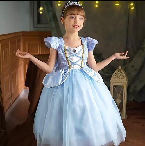 Vestido Cinderela Vestidos Festa Infantil Princesas Vestido