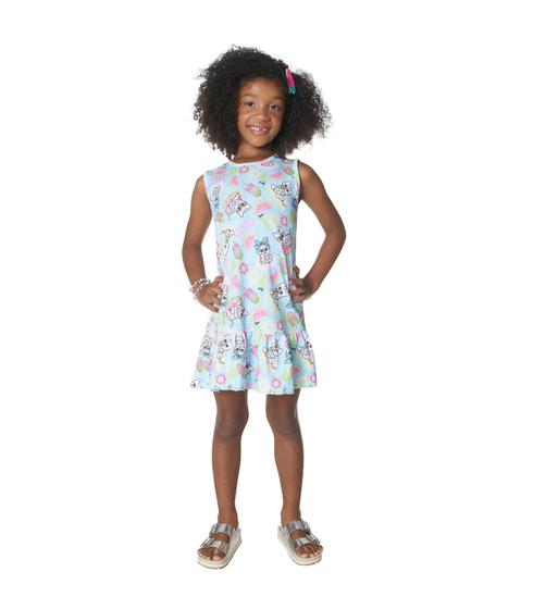 Imagem de Vestido Infantil Feminino Estampado Viston Azul