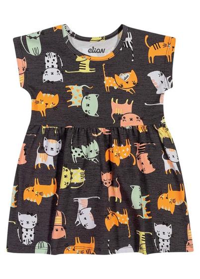 Imagem de Vestido Infantil Feminino Gatinho - Elian