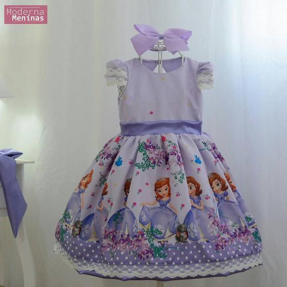 Imagem de Vestido infantil festa da princesa Sofia