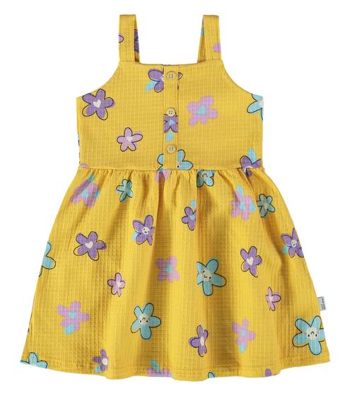 Imagem de Vestido infantil floral em malha texturizada - malwee kids