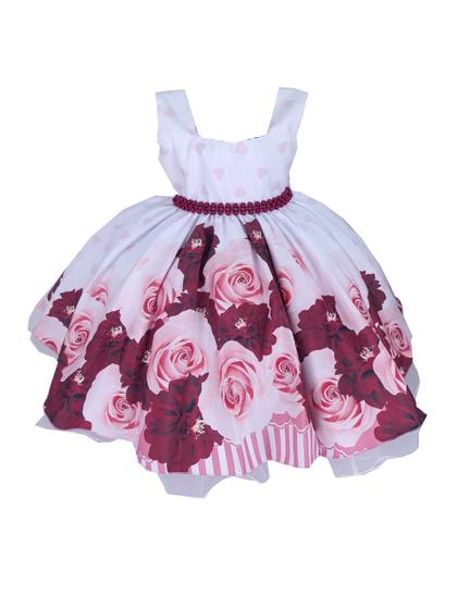 Imagem de Vestido Infantil Florido Floral Luxo Parque Social 1 a 16