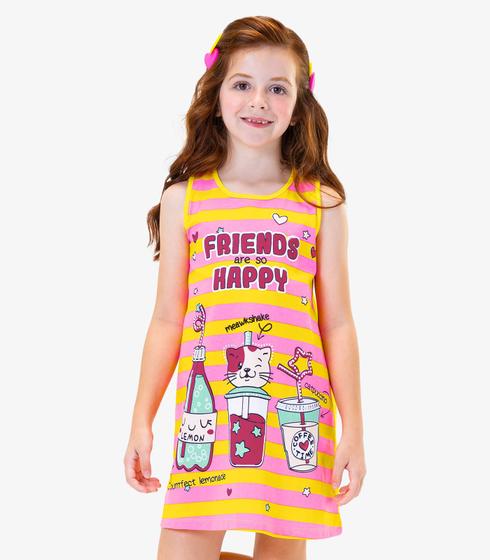 Imagem de Vestido Infantil Friends Rovi Kids Amarelo