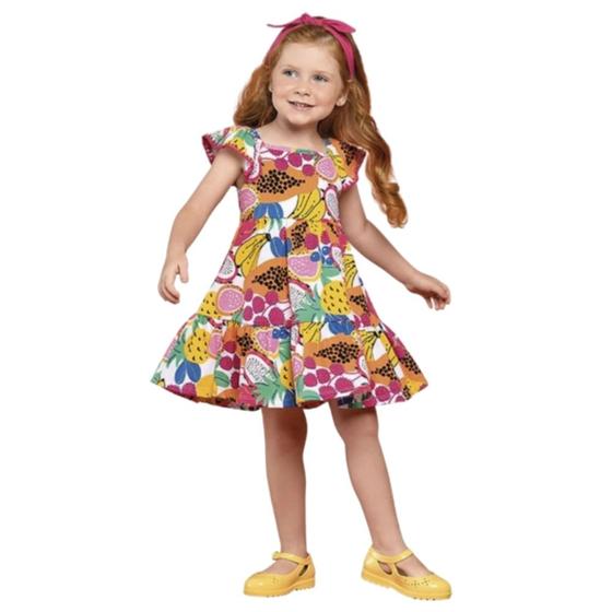 Imagem de Vestido Infantil Frutas Tropicais 600652 - Kyly