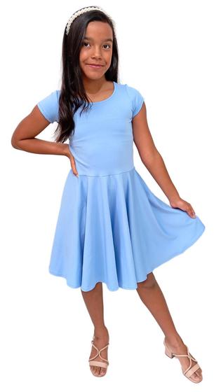 Vestido Azul Vestido Infantil Feminina Vestido Menina Dafiti
