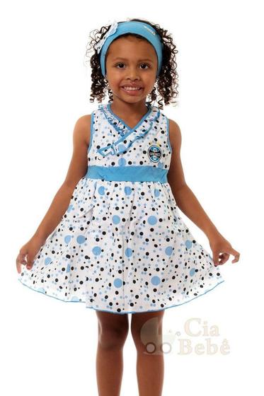 Imagem de Vestido Infantil Grêmio com Shorts e Tiara Oficial