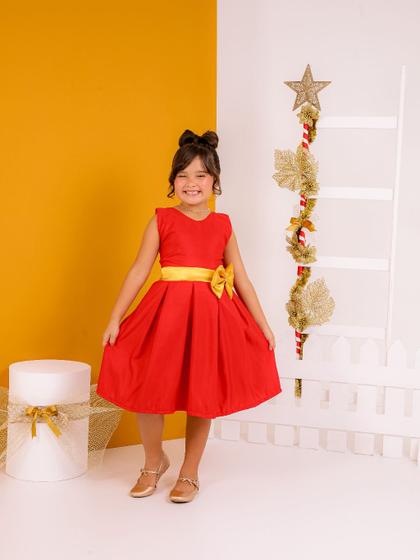 Vestido Infantil Vestido Simples Para O Natal Vestido Infantil