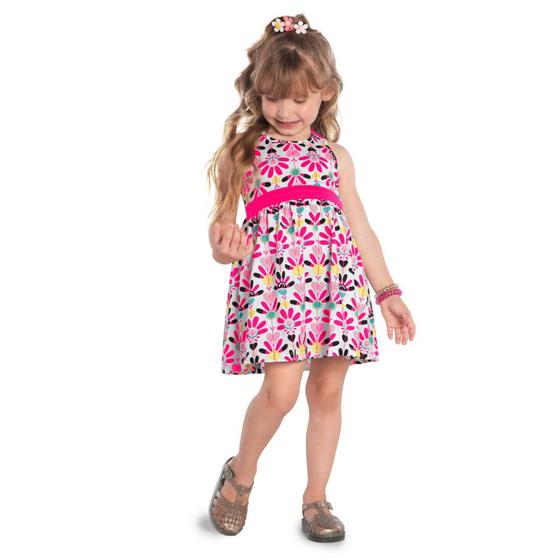 Imagem de Vestido Infantil Kyly em Algodão Estampa Floral