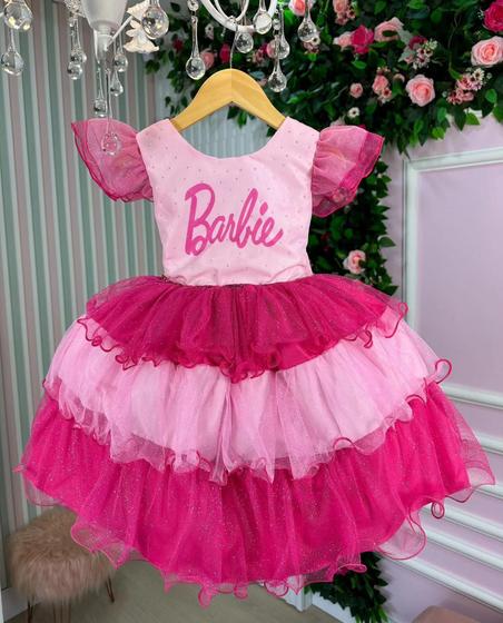Imagem de Vestido Infantil Lig Lig Temático Barbie