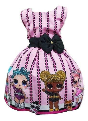 Vestido Infantil Lol Surprise Boneca Luxo Festa Aniversário