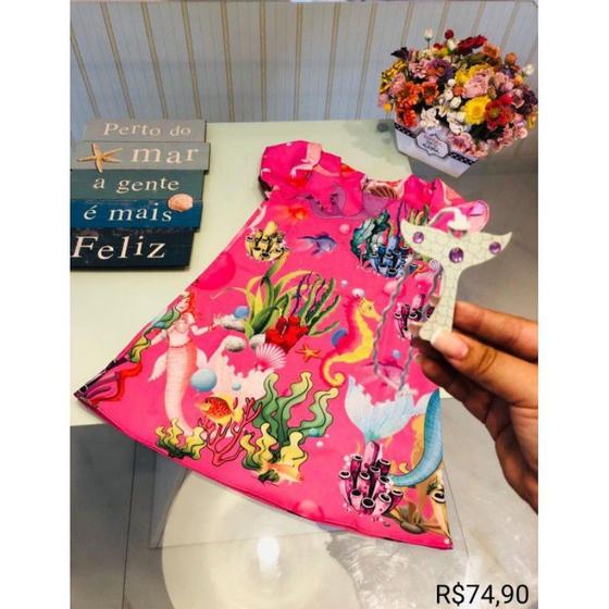 Imagem de Vestido infantil luxo verão - com colar incluso