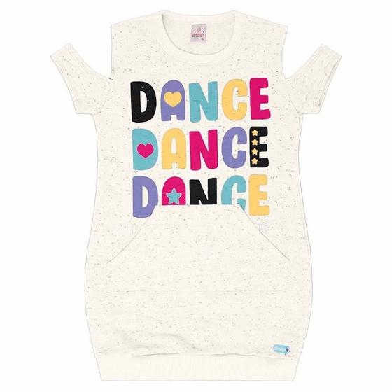 Imagem de Vestido infantil m/c abrange dance ombro vazado moletom batonê sem felpa