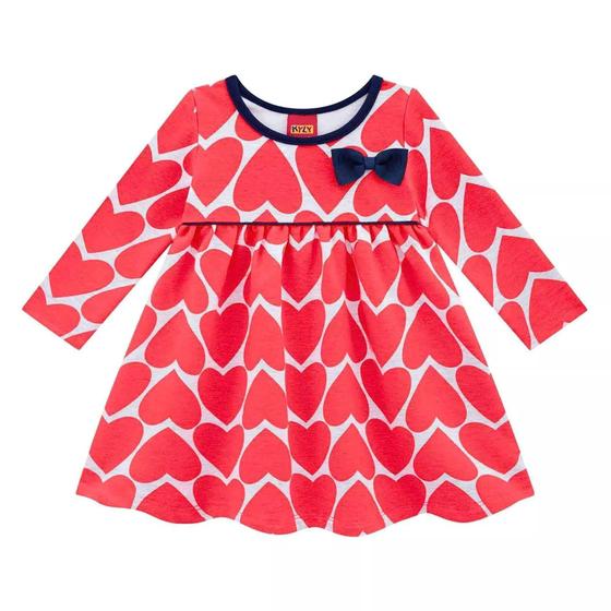 Imagem de Vestido Infantil Manga Longa Com Corações KYLY