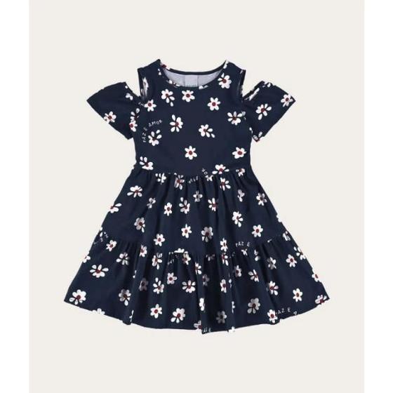 Imagem de Vestido Infantil Meia Malha Menina Malwee 4 ao 8 Ref. 101496