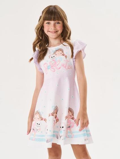 Imagem de Vestido Infantil Menina Cute Lilás Cinti