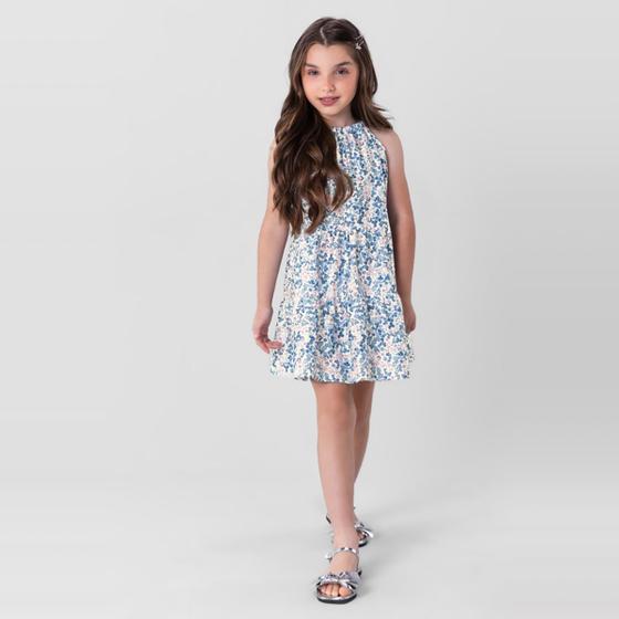 Imagem de Vestido infantil menina estampado Mundi