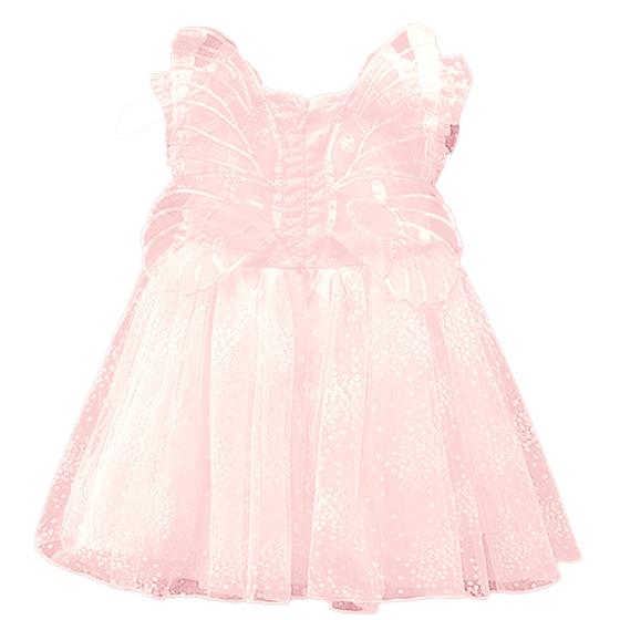 Imagem de Vestido Infantil Menina Fes Casamento Tule Florido Borboleta