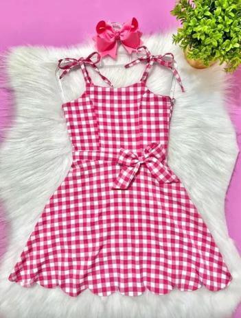 Vichy Vestido Xadrez Infantil Vestido Infantil Petit Cherie Xadrez