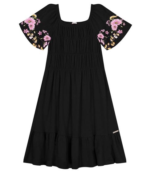 Imagem de Vestido Infantil Menina Trick Nick Preto