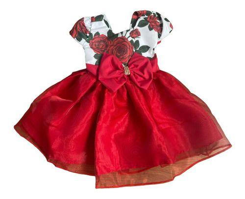 Imagem de Vestido Infantil Menina Tule Rodado Rn A 4 Anos Bebe Luxo