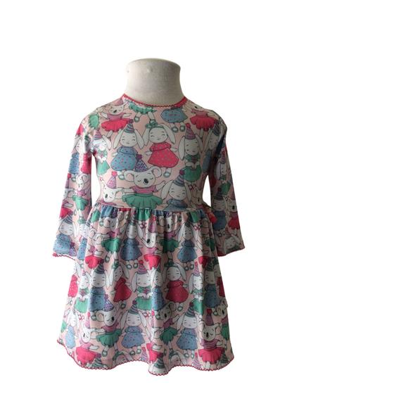 Imagem de Vestido Infantil Mon Sucre Rosa com Estampa tam 2