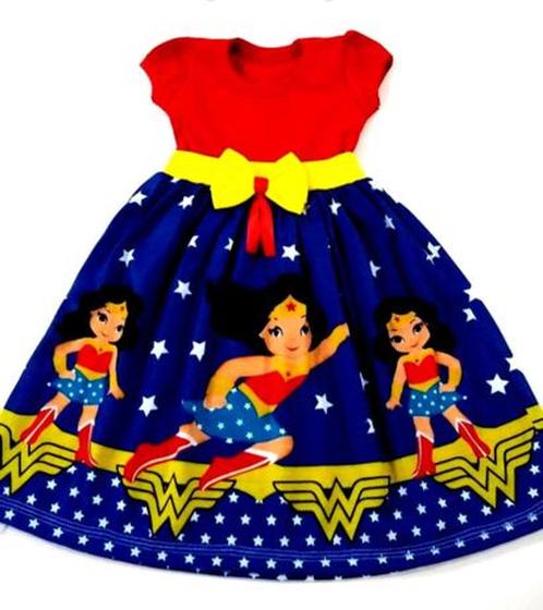 Imagem de Vestido infantil mulher maravilha