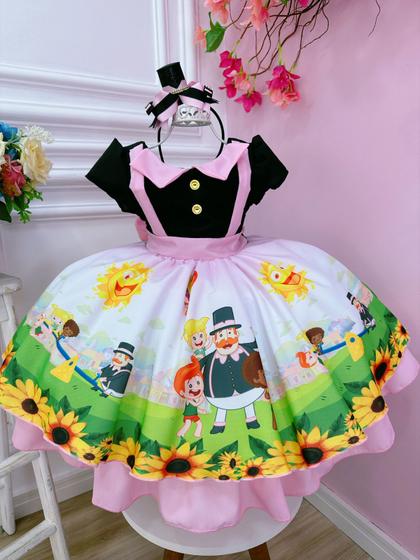 Imagem de Vestido Infantil Mundo Bita Fazendinha Festas Luxo