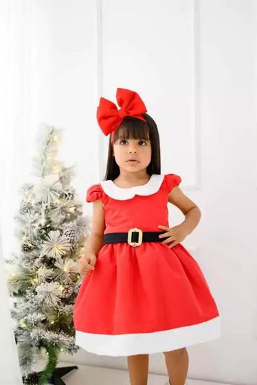 Vestidos Infantis Roupas De Anos Vestido Infantil Natal E Romper Vermelho  Bebe A Anos LUXO KIDS