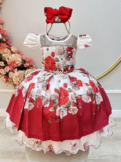 Florista Vestidos De Formatura Infantil Vermelho Vestido Infantil