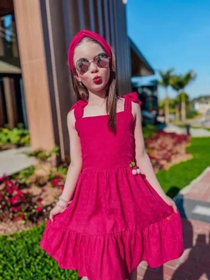 Imagem de Vestido Infantil Pink Viscolinho -envio Rápido