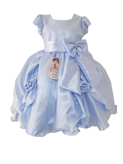 Vestido Infantil Realeza Azul Frozen Princesa Elsa Cinderela Luxo Festa  Aniversário 1 a 3 Anos - Baby's - Vestido Infantil - Magazine Luiza